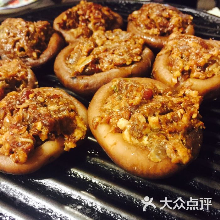 炙子革命老北京炙子烤肉(南门仓店)肉馅香菇图片 第1682张