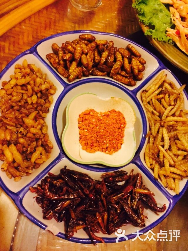 多哥水傣味餐厅-四虫拼盘图片-昆明美食-大众点评网