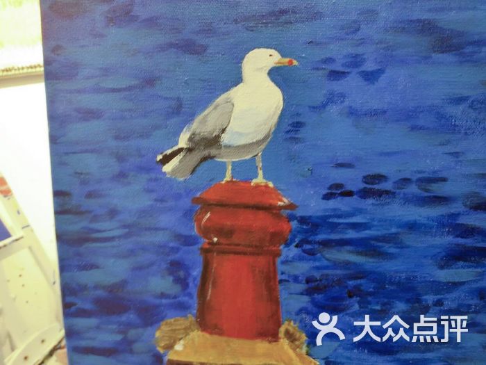 友趣friends artspace油画diy(淮海路iapm店)惟妙惟肖的海鸥图片 - 第