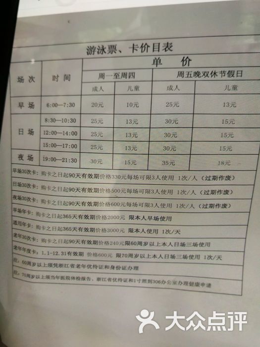 杭州游泳健身馆价目表图片 - 第14张