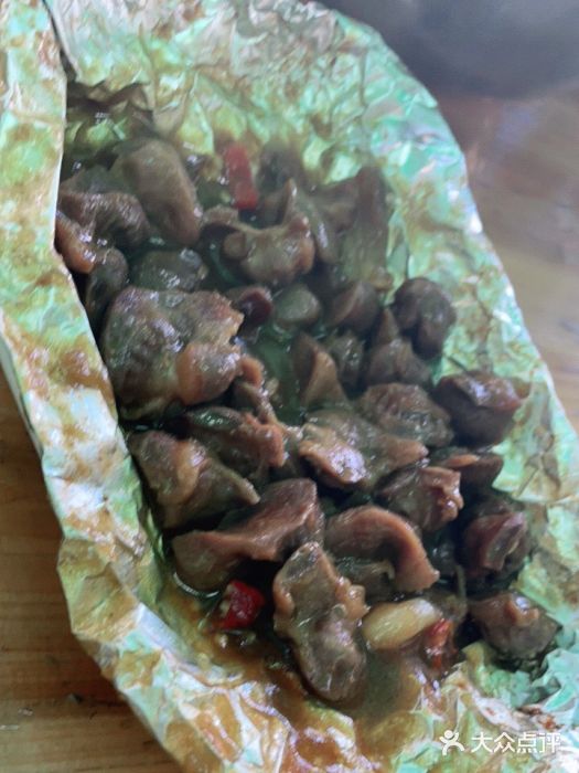聪记荔枝柴烧鸡锡纸鸡胗图片
