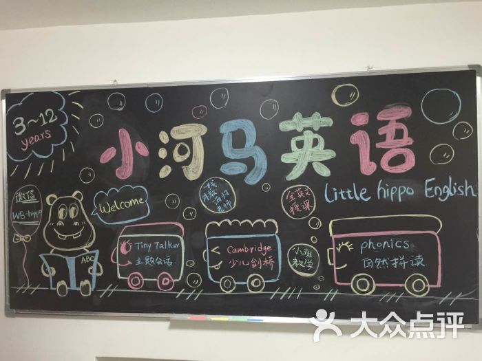 小河马英语(莲花村校区)室内手绘黑板画图片 - 第6张