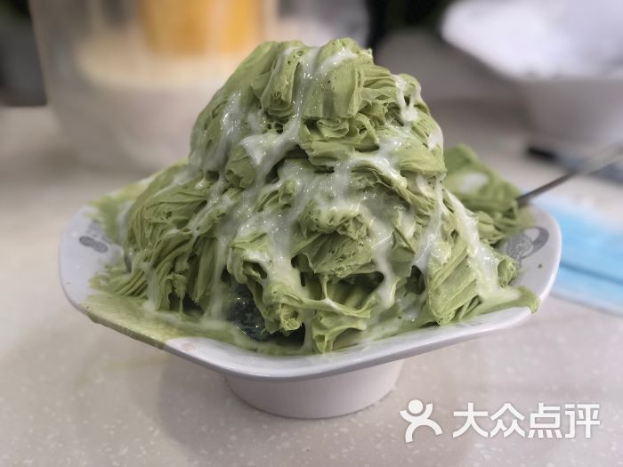 台湾沁心小吃冰品店抹茶绵绵冰图片 - 第6张