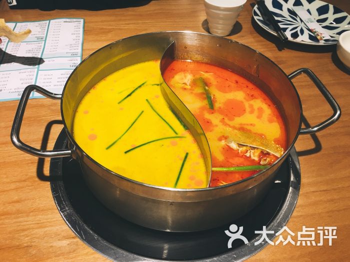 泰青城green thai泰式火锅鸳鸯锅底(冬阴功咖喱)图片 第2张