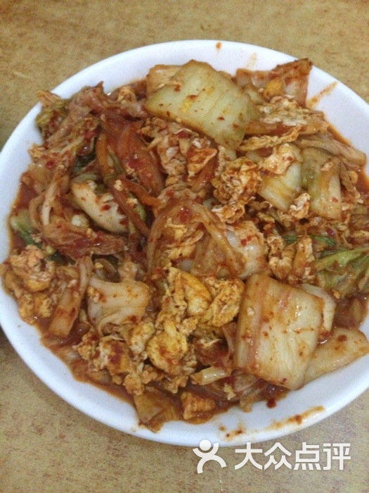 辣白菜炒鸡蛋