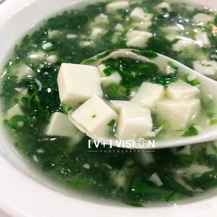 荠菜肉丝豆腐羹