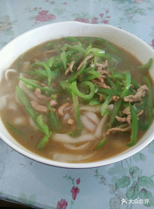 晋老西面食馆尖椒肉丝刀削面图片 - 第1张