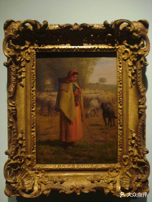 上海博物馆米勒·油画《牧羊女:巴比松平原》图片 - 第0张