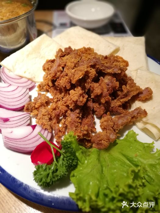 宽鲜锅贴家常菜(东部佳世客店)宽鲜酥羊肉图片