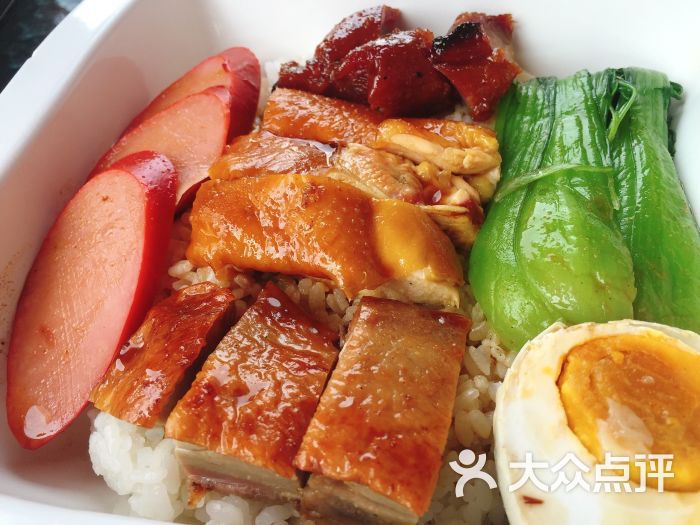 叉烧烧鸭双拼饭