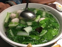 青菜粉丝肉圆汤-老头儿油爆虾(滨江宝龙广场店)