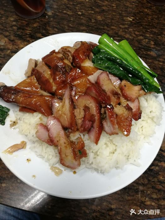 烧鸭肶拼叉烧饭