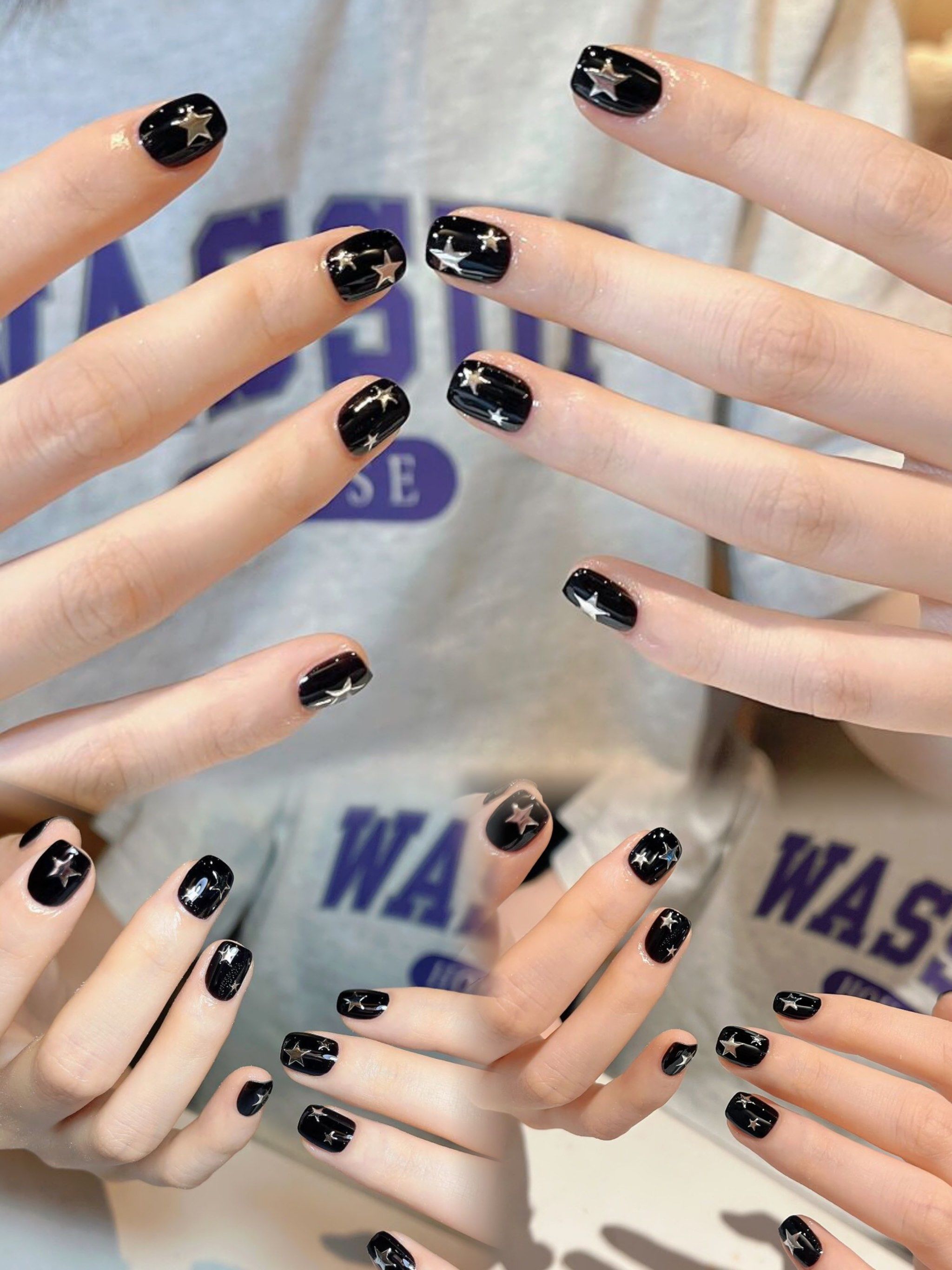 甜辣风星星美甲