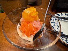香橙三文鱼梅梅醋冻-鸟鸣门屋台料理(金帝银泰店)