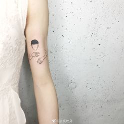简笔画-黑旗纹身