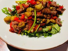 葱椒爆牛肉-绿茶餐厅(蓝色港湾店)