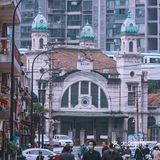 已经成为历史的京汉火车站旧址,背后刚好就是武汉地铁1号线