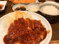 双拼炸猪排套餐-矢场猪(名古屋站名铁店)