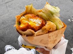 -小红车炸蛋葱油饼
