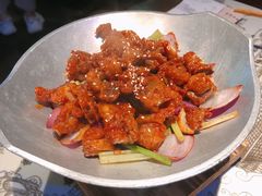 蒜香蜜汁排骨-绿茶餐厅(乐峰广场店)