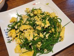 沙葱炒鸡蛋-靖远尕六美味羊羔肉