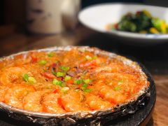 铁板蒜蓉虾-老阿爸鲜鱼土菜(昆山花桥店)
