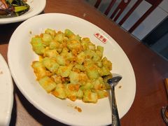 丝瓜炒咸蛋黄-天下客饭店(中山路店)