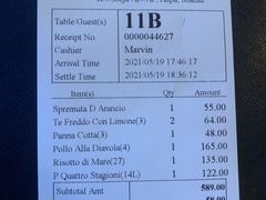 账单-我的意大利厨房