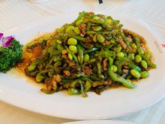 青椒毛豆米肉丝-怡园饭店-餐厅(四望亭店)