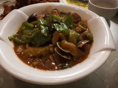 茄子粉条炖蚬子-惠宾楼老菜馆