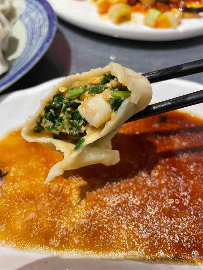 馅老满(东四店)-"锅贴就是煎饺啊,不太好吃.茴香饺子不错.