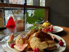 榛果巧克力奶油芝士舒芙蕾松饼-UPPER KITCHEN(延安路店)