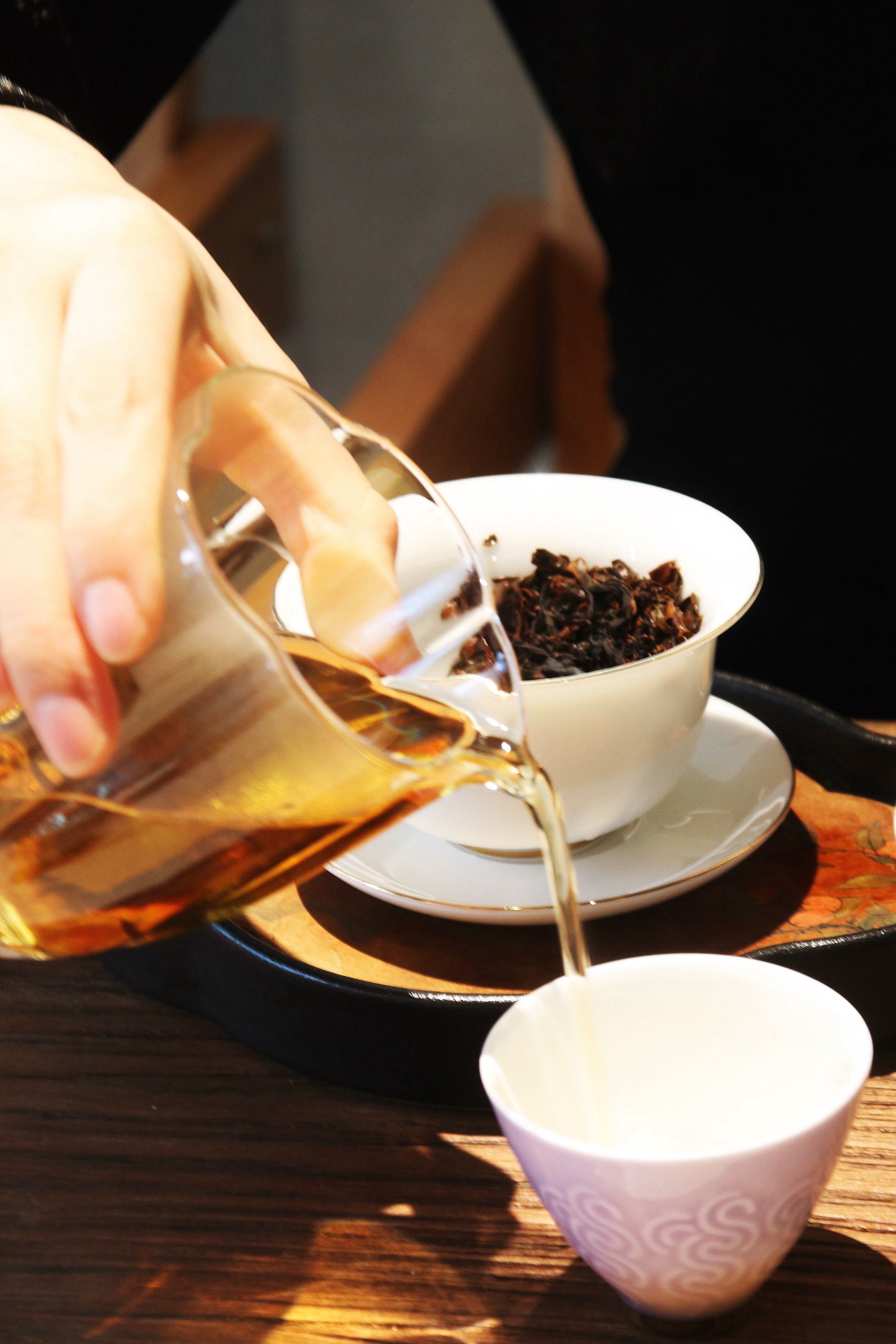 喜欢泡茶时的自己的状态