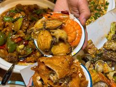 -东来菜馆•手抓海鲜家常菜•海鲜锅贴(鸽子窝店)