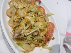 海鲜炒年糕-金海湾海鲜排档(朱家尖店)