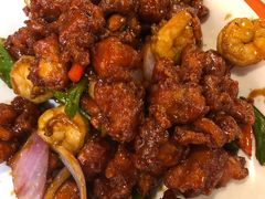 椒香虾仁爆鸡球-陈傻子餐厅(世纪都会店)