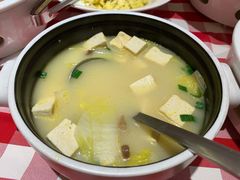 鸡汤小白菜煮榆林豆腐-西贝(上海新梅广场店)
