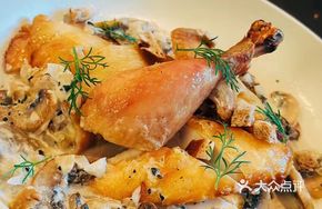 Truffle and Morel Mushroom Marinated Roast Chicken