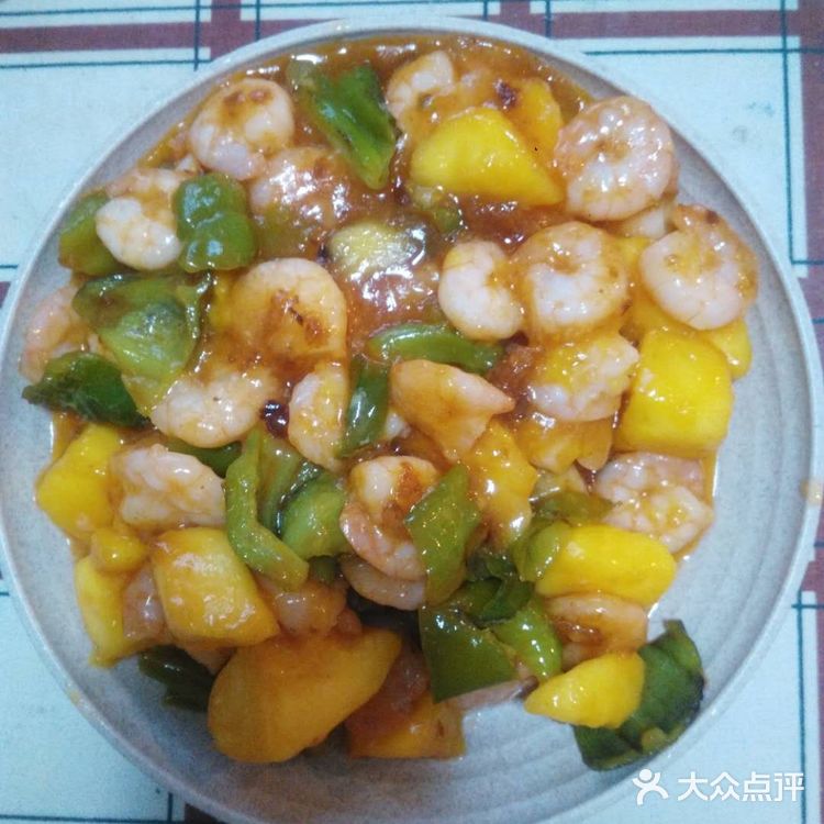 酸甜美味下饭的菠萝古老虾