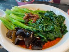 白灼菌菇菜心-新白鹿餐厅(虹桥南丰城店)