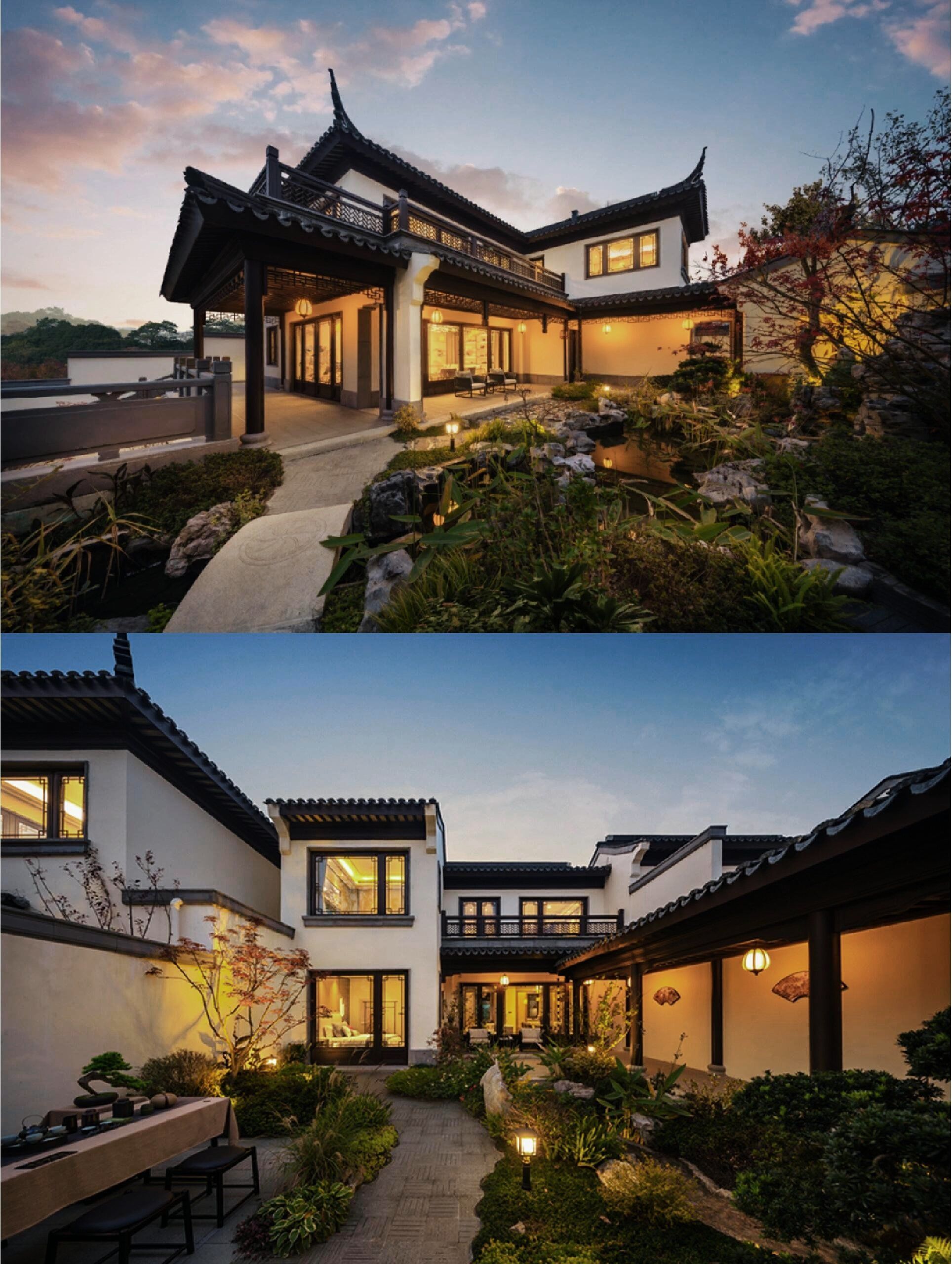 中式合院之美,山水为邻似桃源