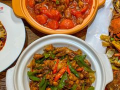 -东来菜馆•手抓海鲜家常菜•海鲜锅贴(鸽子窝店)