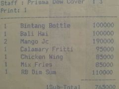 账单-Rock Bar Bali(Bali)