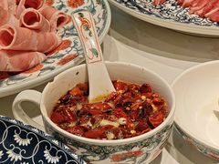 现炸辣椒油-北京老门框爆肚涮肉馆(锦业路店)