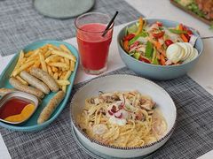 奶油汁培根溏心蛋意面-Future&Kitchen