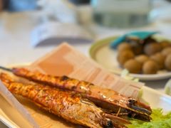 烤深海大虎虾-开海·红岛海鲜虾水饺(石老人店)