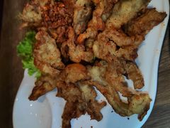 椒盐蘑菇-海荣锅贴馆(五味十字店)