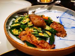 黑猪肉炒秋葵-广州文华东方酒店·江-由辉师傅主理