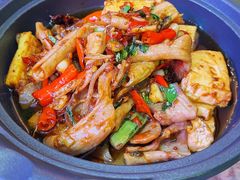 普洱油呛鸭黄喉豆腐-浩海火燒雲傣家菜(芮欧百货店)