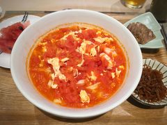 西红柿虾仁鸡蛋面-古点料理